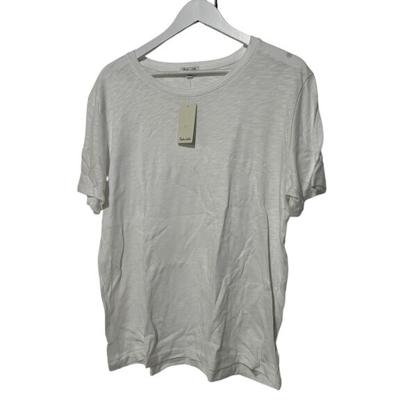 SPLENDID TOP WOMENS XLARGE BASIC CREW NECK SHORT SLEEVE SLUB TEE SHIRT WHITE - Picture 4 of 12